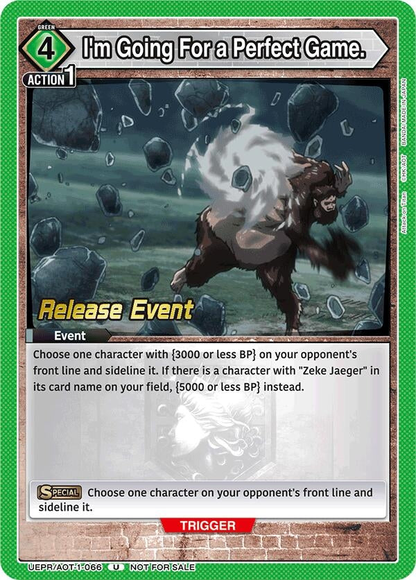 Image for I'm Going For a Perfect Game. (UEPR/AOT-1-066) (UE10BT: Attack on Titan Release Event Cards) (UE10BT_RE) - Union Arena