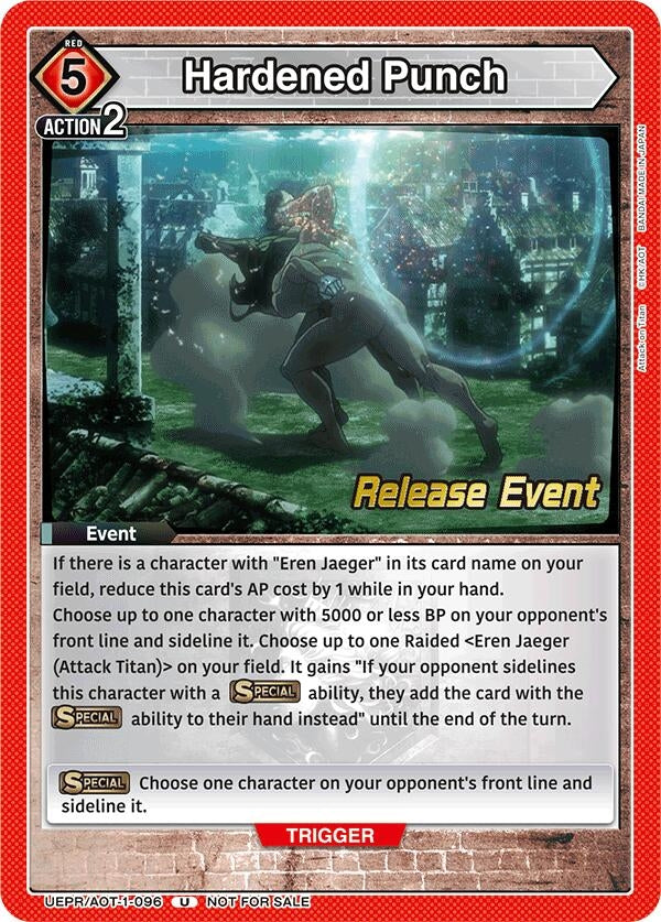 Image for Hardened Punch (UEPR/AOT-1-096) (UE10BT: Attack on Titan Release Event Cards) (UE10BT_RE) - Union Arena