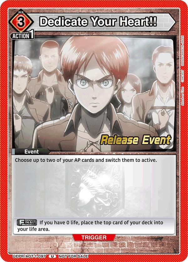 Image for Dedicate Your Heart!! (UEPR/AOT-1-097) (UE10BT: Attack on Titan Release Event Cards) (UE10BT_RE) - Union Arena