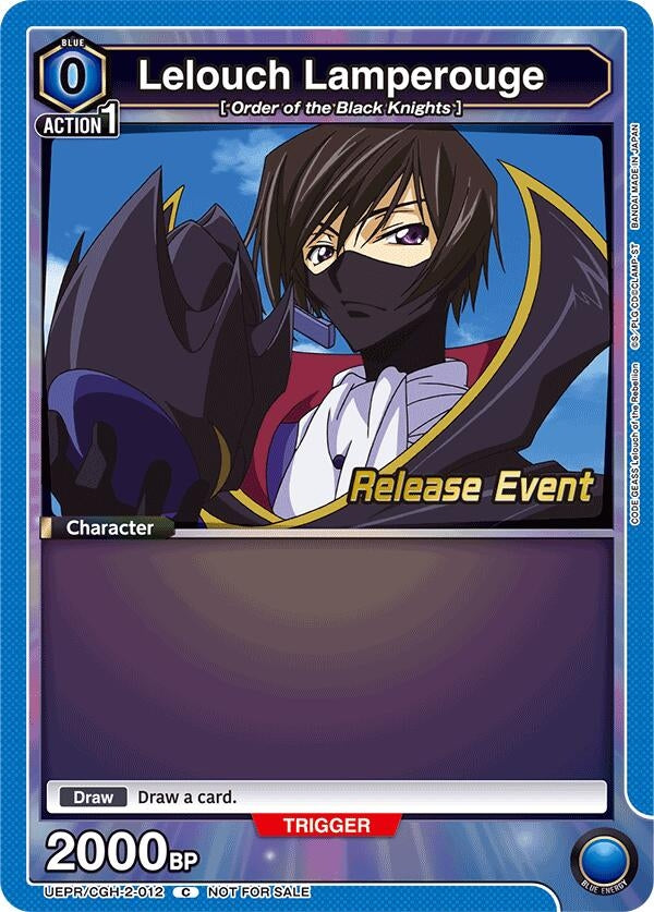 Image for Lelouch Lamperouge (012) (UEPR/CGH-2-012) (UEX03BT: CODE GEASS: Lelouch of the Rebellion Vol.2 Release Event Cards) (UEX03BT_RE) - Union Arena