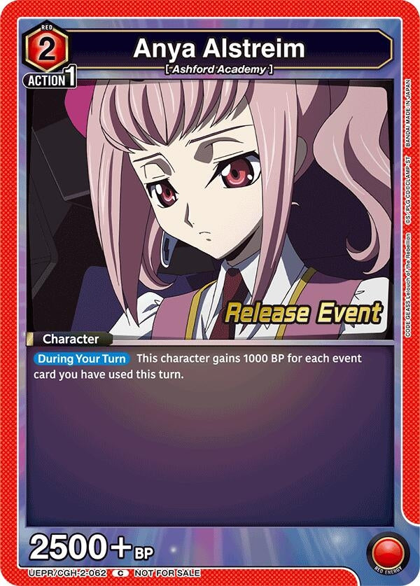 Image for Anya Alstreim (062) (UEPR/CGH-2-062) (UEX03BT: CODE GEASS: Lelouch of the Rebellion Vol.2 Release Event Cards) (UEX03BT_RE) - Union Arena