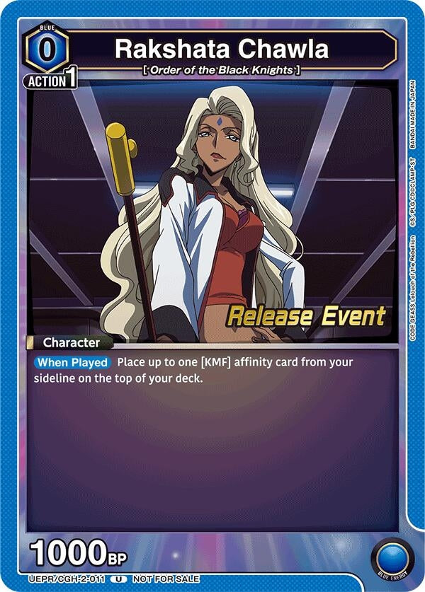 Image for Rakshata Chawla (UEPR/CGH-2-011) (UEX03BT: CODE GEASS: Lelouch of the Rebellion Vol.2 Release Event Cards) (UEX03BT_RE) - Union Arena