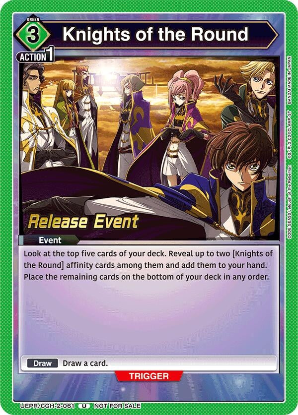 Image for Knights of the Round (UEPR/CGH-2-061) (UEX03BT: CODE GEASS: Lelouch of the Rebellion Vol.2 Release Event Cards) (UEX03BT_RE) - Union Arena