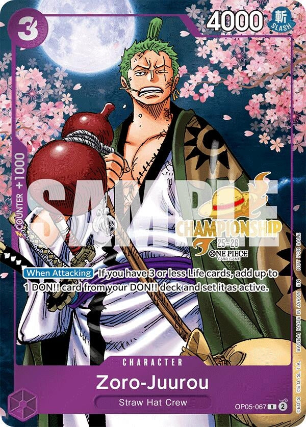 Image for Zoro-Juurou (CS 25-26 Event Pack) (OP05-067) (One Piece Promotion Cards) (OP-PR) - One Piece Card Game