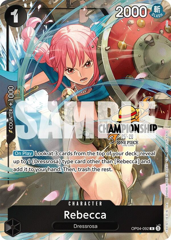 Image for Rebecca (CS 25-26 Celebration Pack) (OP04-092) (One Piece Promotion Cards) (OP-PR) - One Piece Card Game