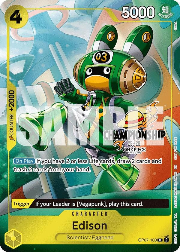 Image for Edison (CS 25-26 Celebration Pack) (OP07-100) (One Piece Promotion Cards) (OP-PR) - One Piece Card Game