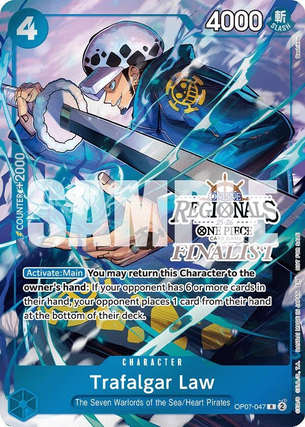 Image for Trafalgar Law (Online Regional Finalist Card Set 2025 Vol.2) (OP07-047) (One Piece Promotion Cards) (OP-PR) - One Piece Card Game