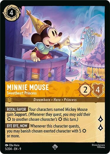 Image for Minnie Mouse - Sweetheart Princess (5/204) (Fabled) (9) - Disney Lorcana