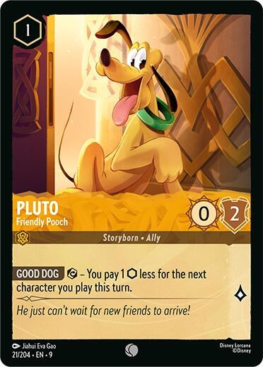 Image for Pluto - Friendly Pooch (21/204) (Fabled) (9) - Disney Lorcana