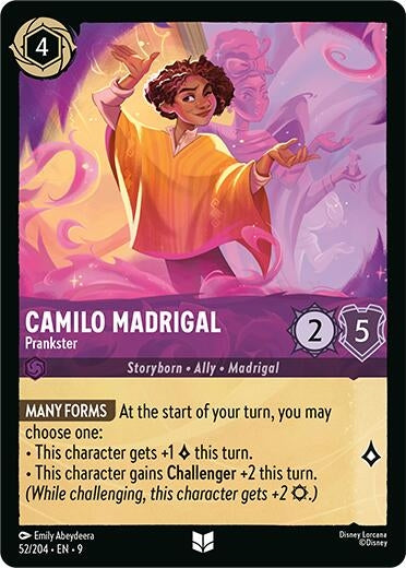Image for Camilo Madrigal - Prankster (52/204) (Fabled) (9) - Disney Lorcana