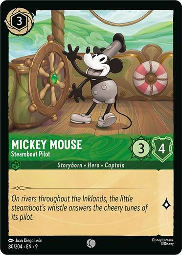 Image for Mickey Mouse - Steamboat Pilot (80/204) (Fabled) (9) - Disney Lorcana