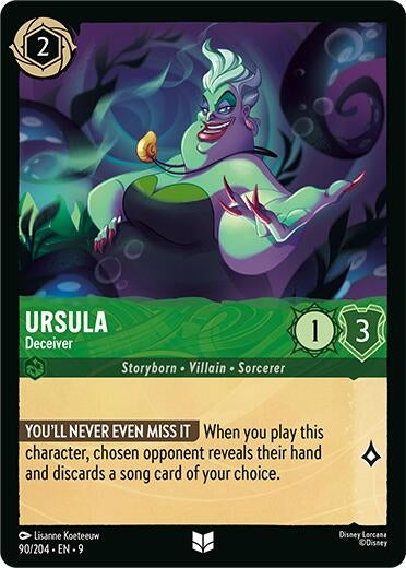 Image for Ursula - Deceiver (90/204) (Fabled) (9) - Disney Lorcana