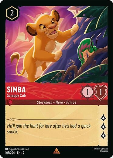 Image for Simba - Scrappy Cub (105/204) (Fabled) (9) - Disney Lorcana