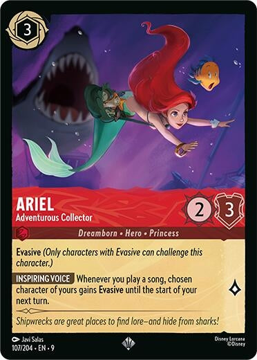 Image for Ariel - Adventurous Collector (107/204) (Fabled) (9) - Disney Lorcana