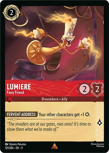Image for Lumiere - Fiery Friend (121/204) (Fabled) (9) - Disney Lorcana