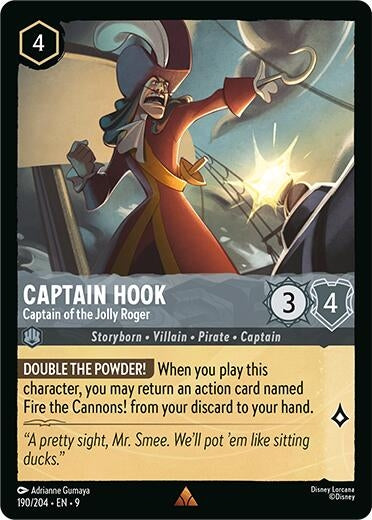 Image for Captain Hook - Captain of the Jolly Roger (190/204) (Fabled) (9) - Disney Lorcana