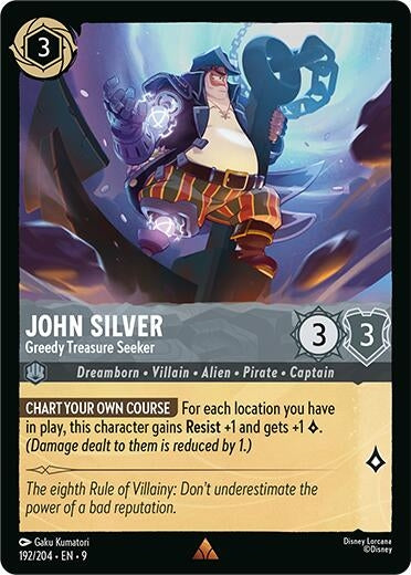 Image for John Silver - Greedy Treasure Seeker (192/204) (Fabled) (9) - Disney Lorcana