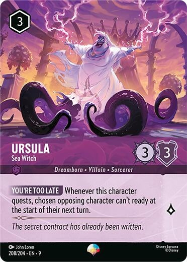 Image for Ursula - Sea Witch (Epic) (208/204) (Fabled) (9) - Disney Lorcana