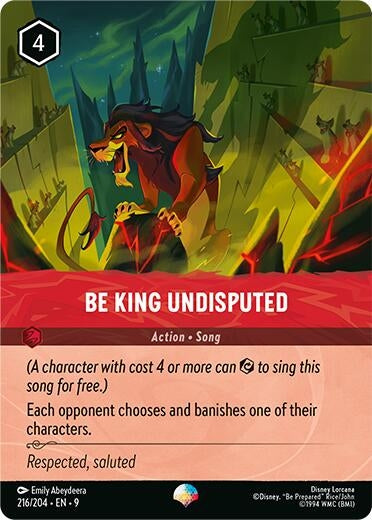 Image for Be King Undisputed (Epic) (216/204) (Fabled) (9) - Disney Lorcana