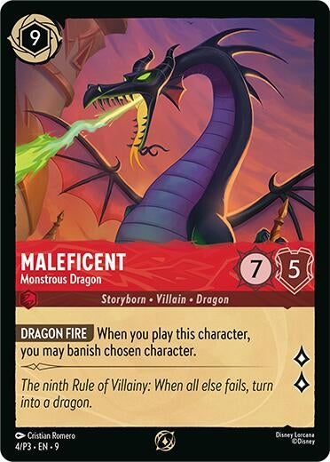 Image for Maleficent - Monstrous Dragon (Store Championship Participant) (4) (Disney Lorcana Promo Cards) (DLPC) - Disney Lorcana