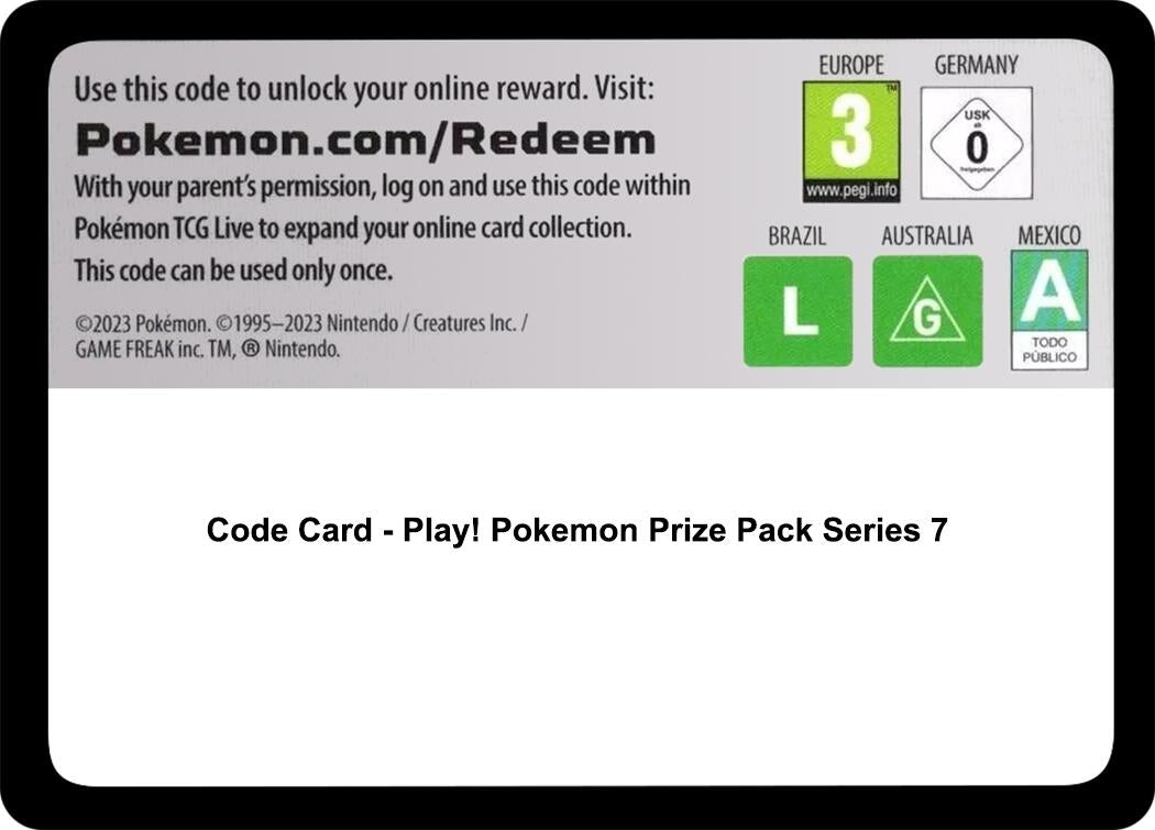 Image for Code Card - Play! Pokemon Prize Pack Series Seven (Prize Pack Series Cards) - Pokemon