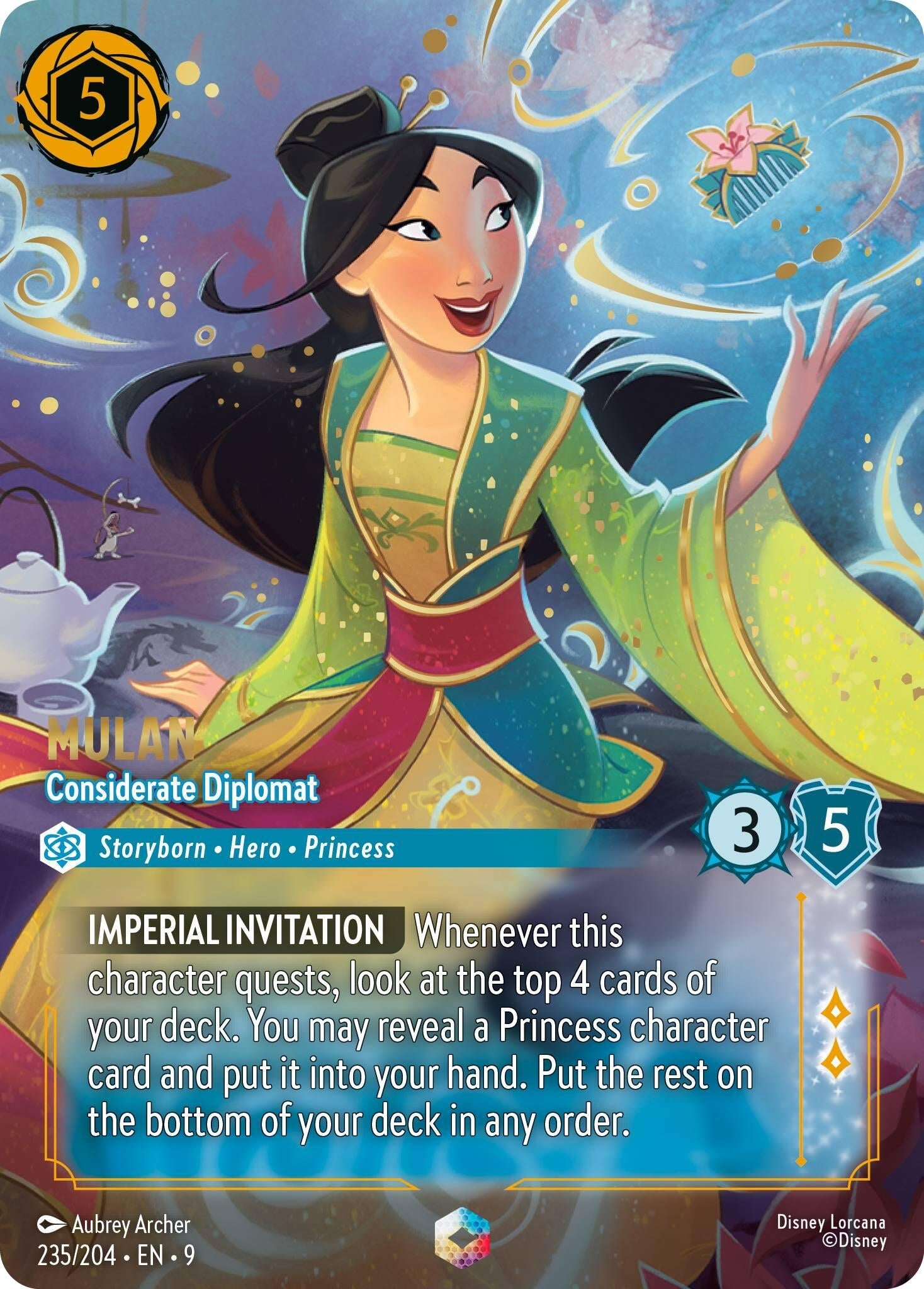 Image for Mulan - Considerate Diplomat (Enchanted) (235/204) (Fabled) (9) - Disney Lorcana