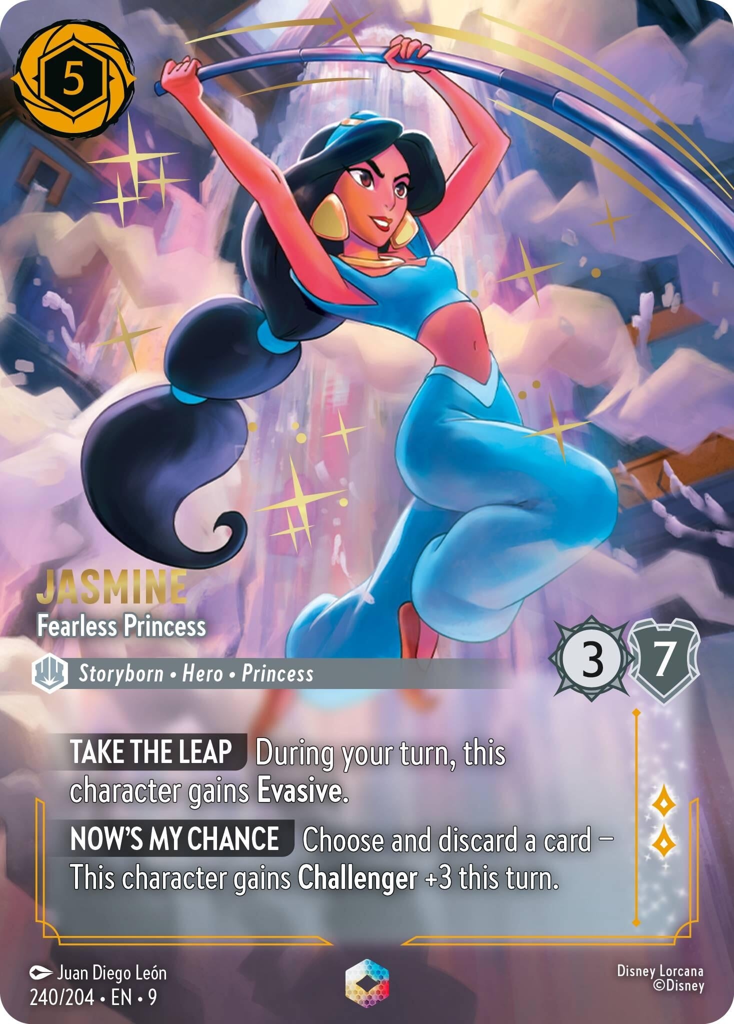 Image for Jasmine - Fearless Princess (Enchanted) (240/204) (Fabled) (9) - Disney Lorcana