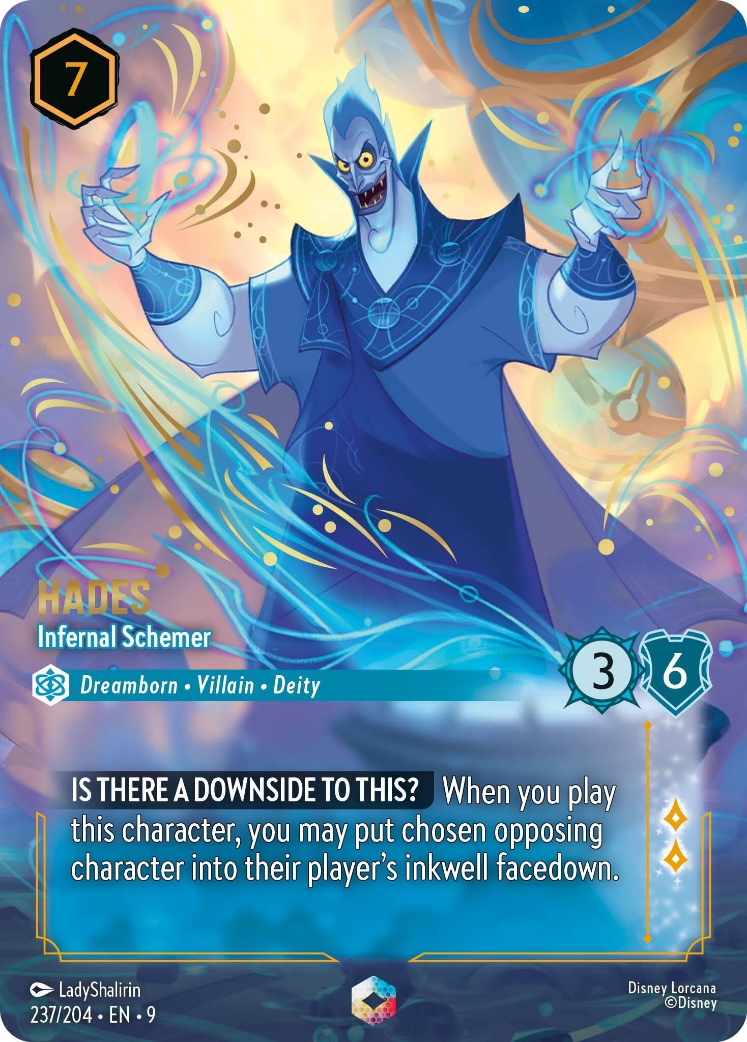 Image for Hades - Infernal Schemer (Enchanted) (237/204) (Fabled) (9) - Disney Lorcana