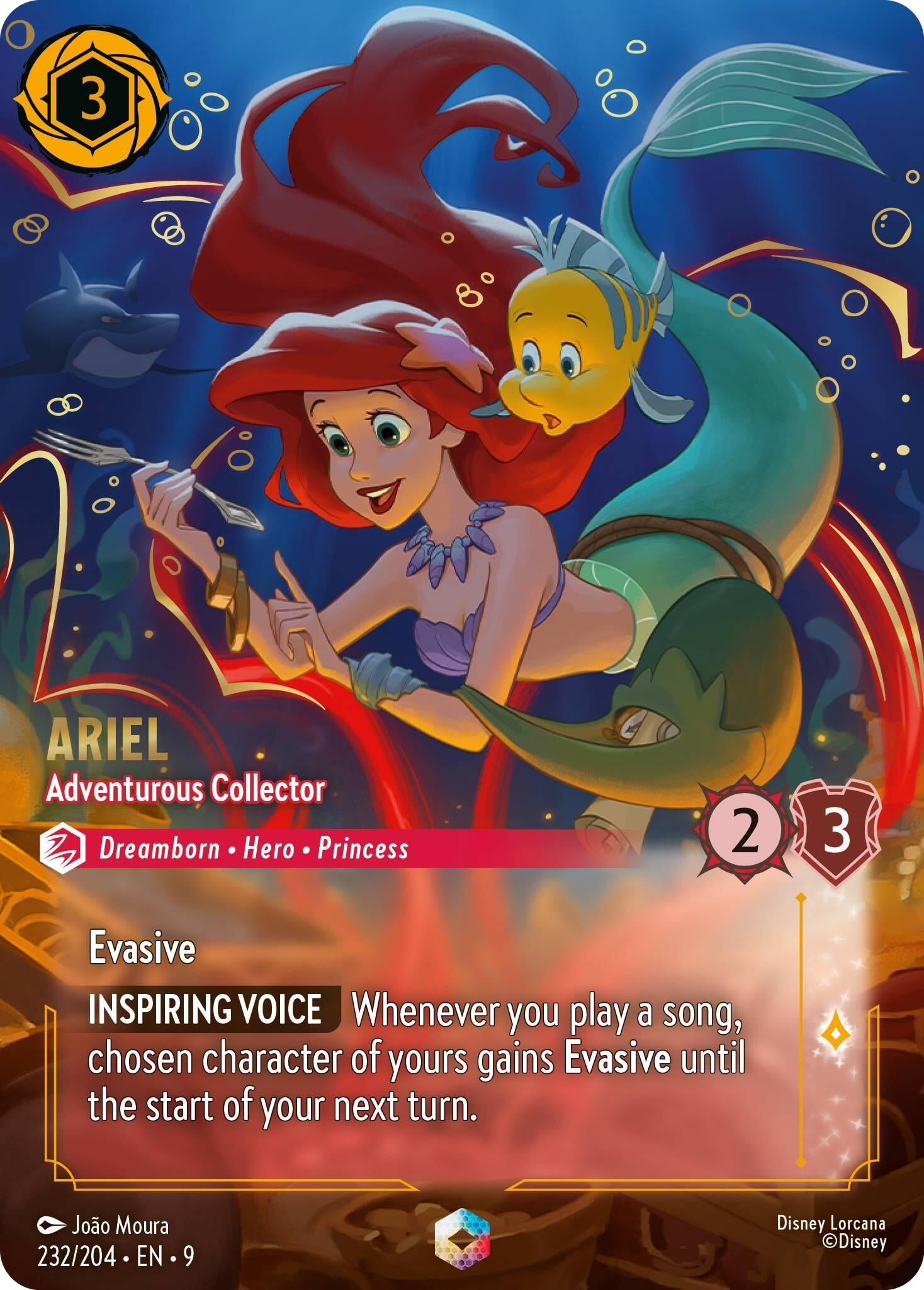 Image for Ariel - Adventurous Collector (Enchanted) (232/204) (Fabled) (9) - Disney Lorcana
