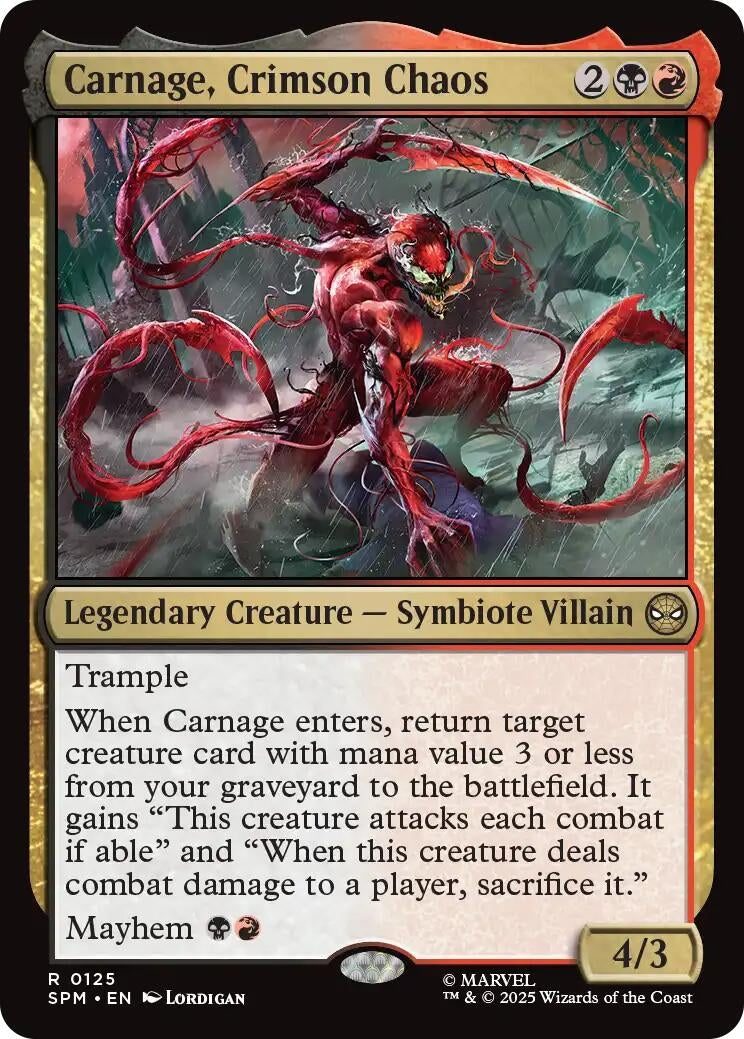 Carnage, Crimson Chaos (125) (Marvel's Spider-Man)