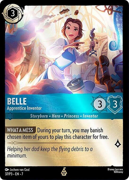 Image for Belle - Apprentice Inventor (37) (Disney Lorcana Promo Cards) (DLPC) - Disney Lorcana