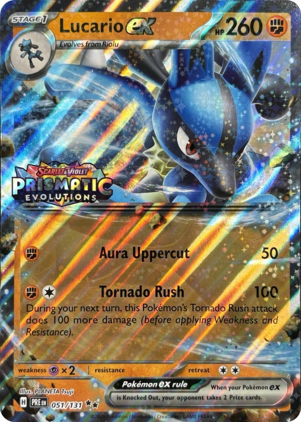 Image for Lucario ex (Prismatic Evolutions Stamp) (051/131) (Miscellaneous Cards & Products) (MCAP) - Pokemon