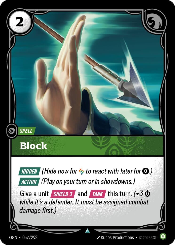 Image for Block (057/298) (Origins) (OGN) - Riftbound: League of Legends Trading Card Game