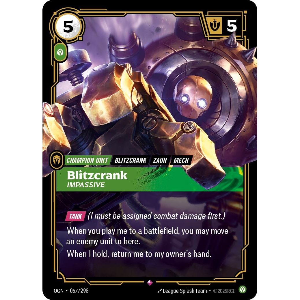 Blitzcrank - Impassive (067/298) (Origins) - PokeBox USA