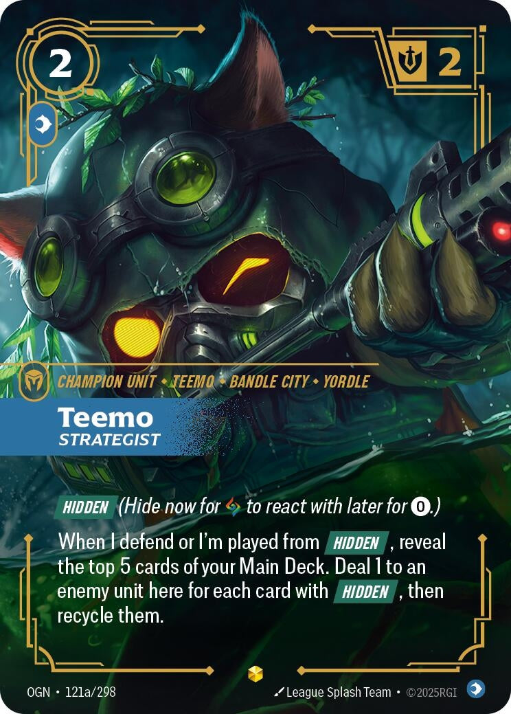Image for Teemo - Strategist (Alternate Art) (121a/298) (Origins) (OGN) - Riftbound: League of Legends Trading Card Game