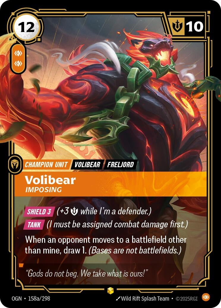 Volibear - Imposing (Alternate Art) (158a/298) (Origins) - PokeBox USA