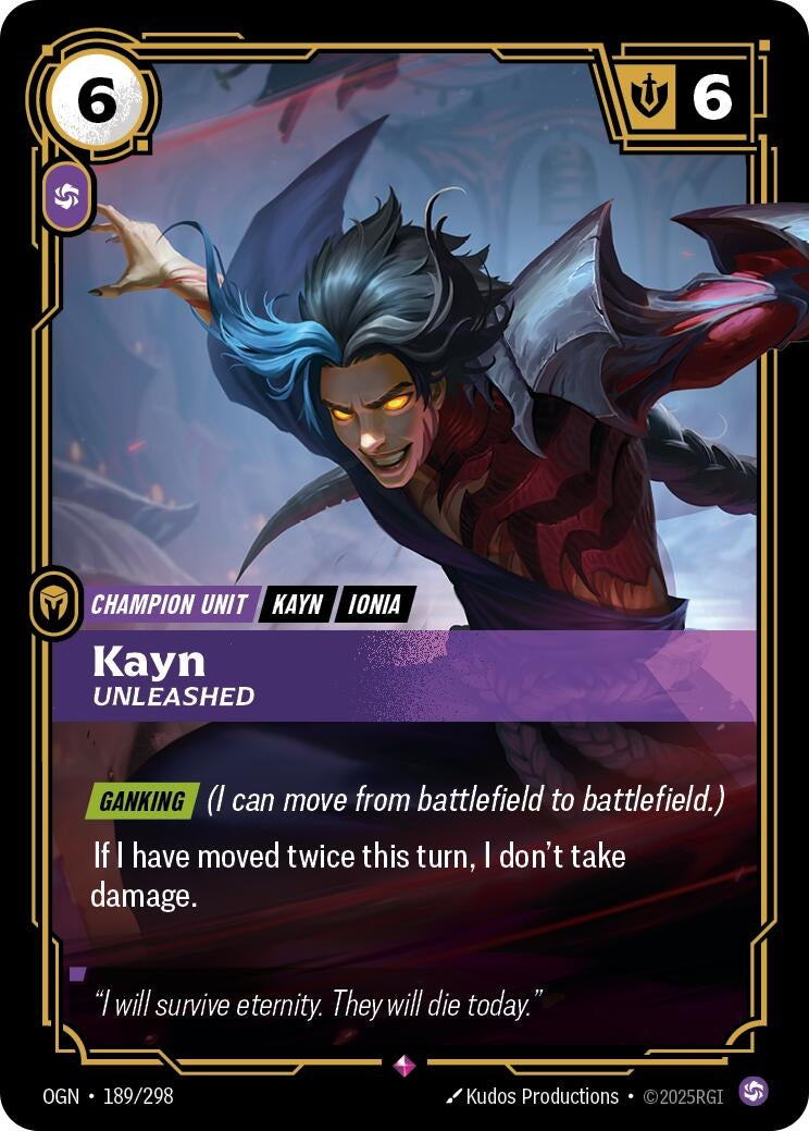 Kayn - Unleashed (189/298) (Origins) - PokeBox USA