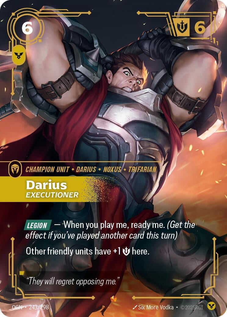 Image for Darius - Executioner (243/298) (Origins) (OGN) - Riftbound: League of Legends Trading Card Game