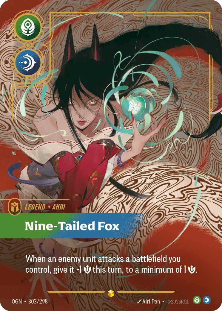 Image for Ahri - Nine-Tailed Fox (Overnumbered) (303/298) (Origins) (OGN) - Riftbound: League of Legends Trading Card Game