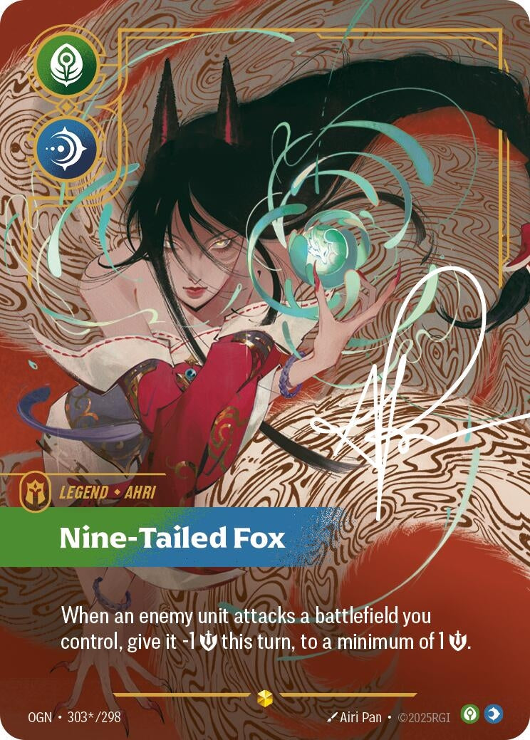 Image for Ahri - Nine-Tailed Fox (Signature) (303*/298) (Origins) (OGN) - Riftbound: League of Legends Trading Card Game