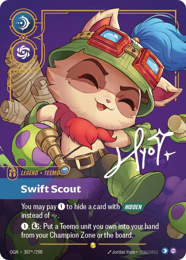 Image for Teemo - Swift Scout (Signature) (307*/298) (Origins) (OGN) - Riftbound: League of Legends Trading Card Game