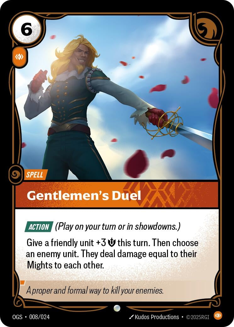 Image for Gentlemen's Duel (008/024) (Origins: Proving Grounds) (OGS) - Riftbound: League of Legends Trading Card Game