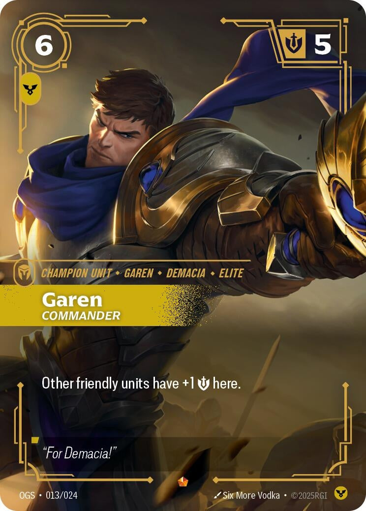 Image for Garen - Commander (013/024) (Origins: Proving Grounds) (OGS) - Riftbound: League of Legends Trading Card Game