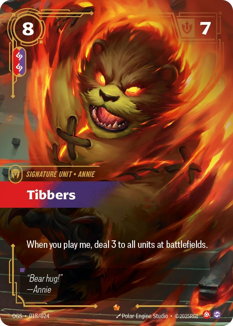 Image for Tibbers (018/024) (Origins: Proving Grounds) (OGS) - Riftbound: League of Legends Trading Card Game