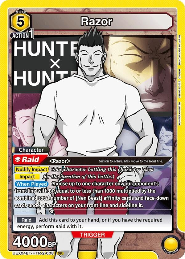 Image for Razor (008) (UEX04BT/HTR-2-008) (UEX04BT: HUNTER X HUNTER Vol.2) (UEX04BT) - Union Arena