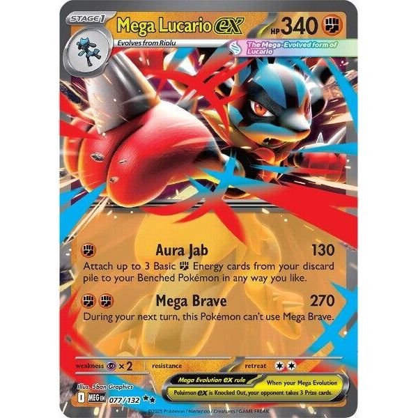 Image for Mega Lucario ex (077/132) (ME01: Mega Evolution) - Pokemon