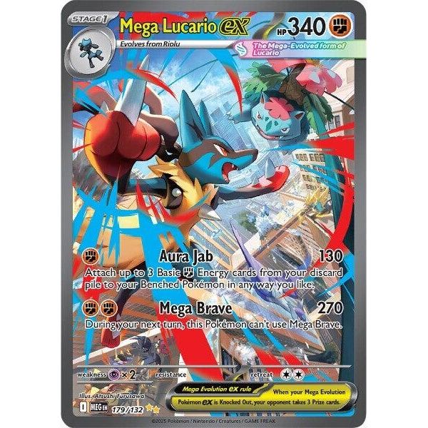Image for Mega Lucario ex (179/132) (ME01: Mega Evolution) - Pokemon
