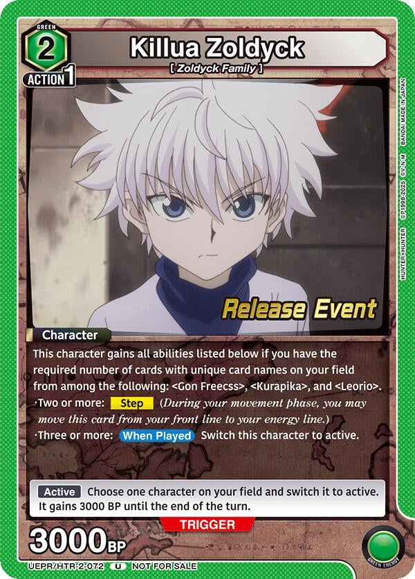 Image for Killua Zoldyck (072) (UEPR/HTR-2-072) (UEX04BT: HUNTER X HUNTER Vol.2 Release Event Cards) (UEX04BT_RE) - Union Arena