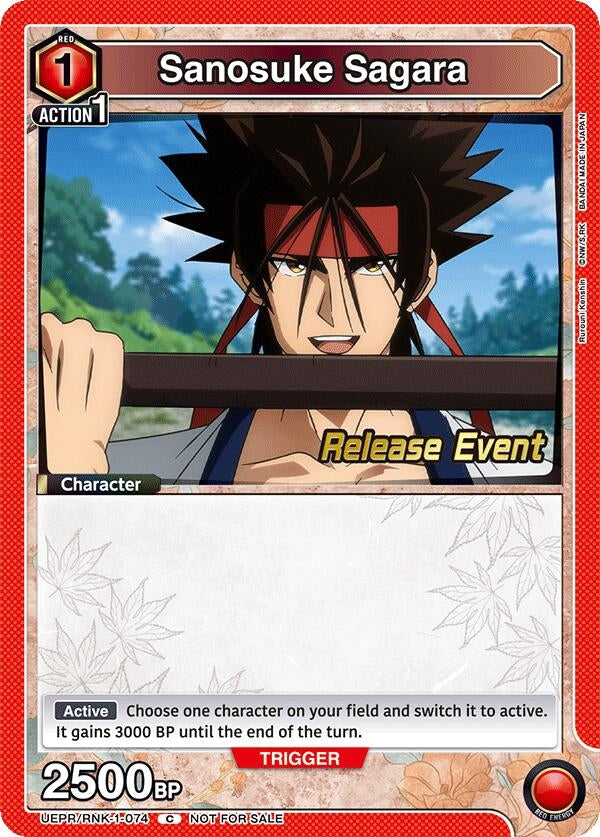 Image for Sanosuke Sagara (074) (UEPR/RNK-1-074) (UE11BT: Rurouni Kenshin Release Event Cards) (UE11BT_RE) - Union Arena