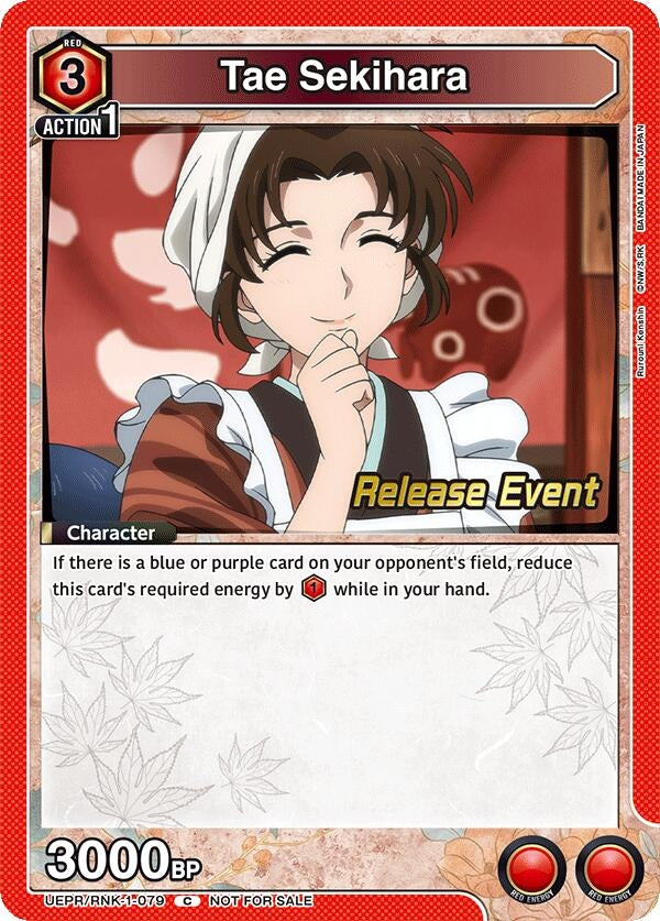 Image for Tae Sekihara (UEPR/RNK-1-079) (UE11BT: Rurouni Kenshin Release Event Cards) (UE11BT_RE) - Union Arena